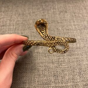 Gold cobra snake bangle / arm band